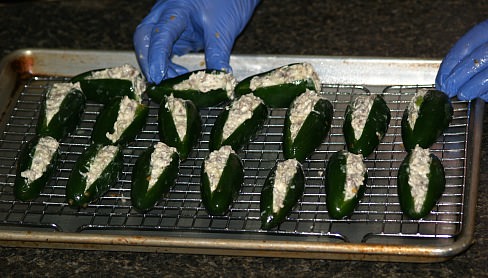 Stuffed Unbaked Jalapeno Peppers