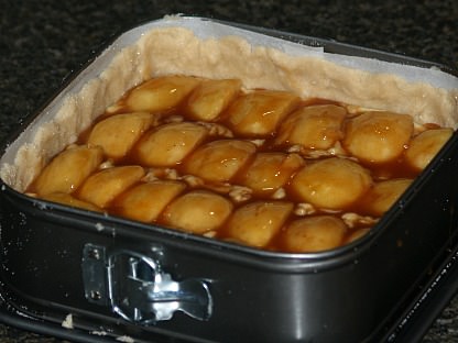 Sugar Free Apple Cheesecake Ready for the Oven
