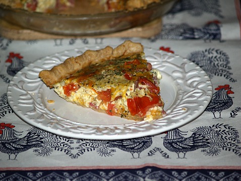 Best Quiche Recipe is a Tomato Salami Quiche