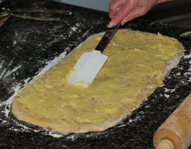 Roll Out Dough and Spread Filling