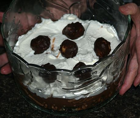 Place Truffles on Whipped Cream