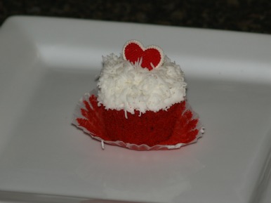 Red Velvet Cupcakes Decorated for Valentine's Day