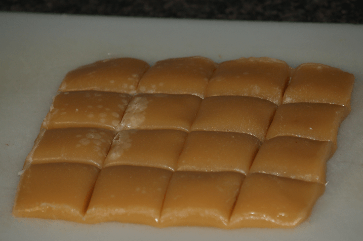 Vanilla Caramel Candy Recipe Cut