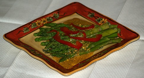 Warm Asparagus Salad Recipe with Hot Mustard Sauce Recipe