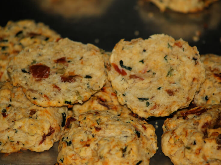 Tomato Basil Drop Biscuits