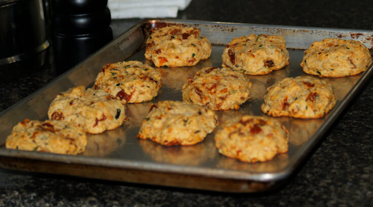 Tomato Basil Drop Biscuits