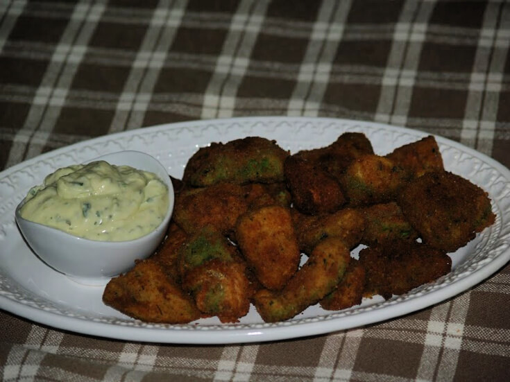 Deep Fried Avocado and Wasabi Dressing