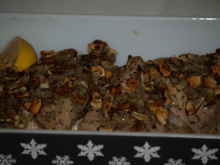 Baked Almond Tuna Steaks