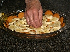 Layering Banana Slices