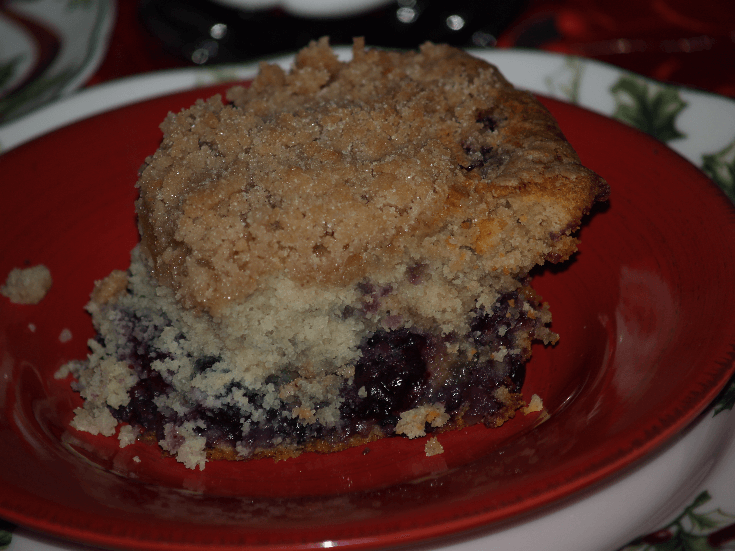 Blueberry Buckle Coffee Cake Piece