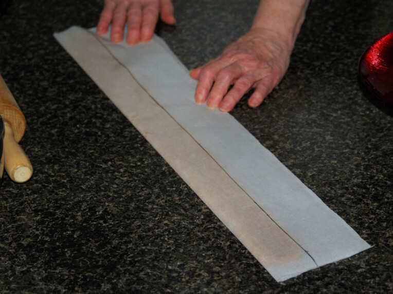Measure a 2 Inch Wide Strip 25 Inches Long of Marzipan