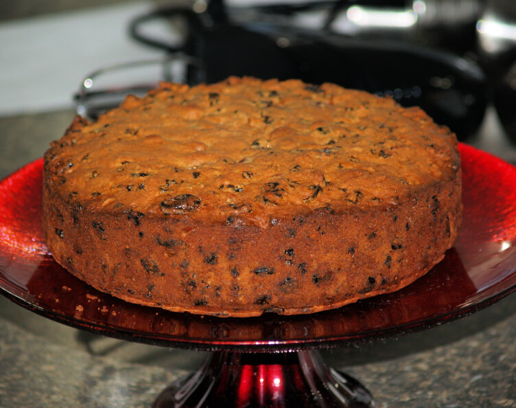 Baked and Cooled Fruit Cake