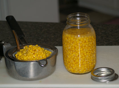 canning corn