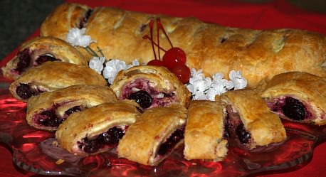 Cherry Cheese Filled Strudel