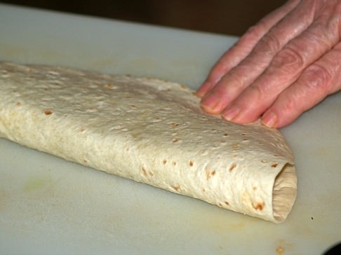 Fold Tortilla in Half