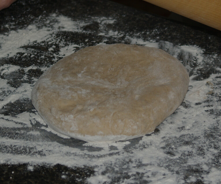 Rolled Dough Coated with Flour
