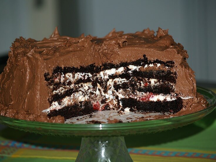 Mocha and Cherry Chocolate Layer Cake