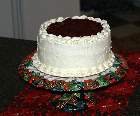 how to make christmas cake recipes like this cranberry filled cake