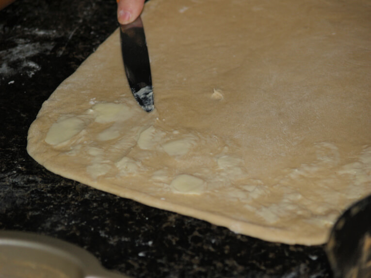 Spread Dough with Butter