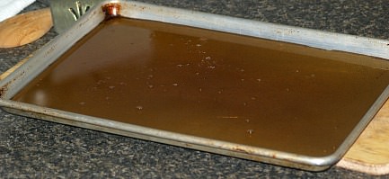 Pour Onto Rimmed Baking Sheet