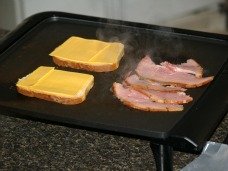 Grilling Ham and Cheese Sandwich