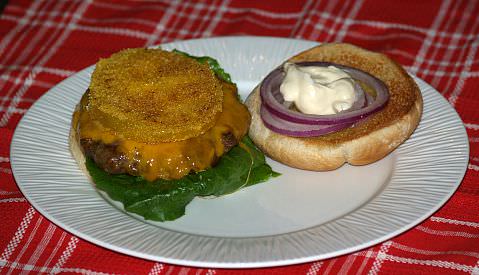 Fried Green Tomato Cheeseburger