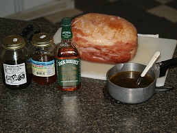 Making the bourbon glaze