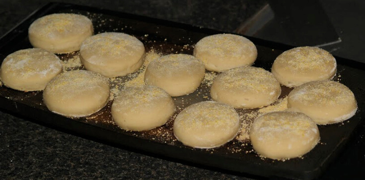 English Muffins on Griddle