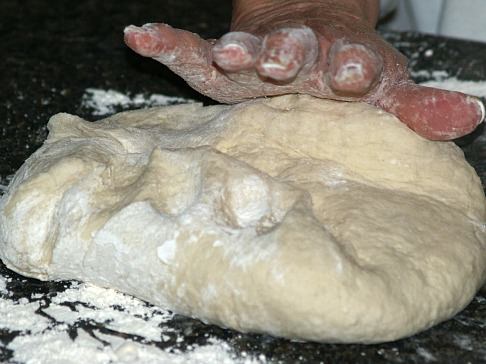 Kneading Unleavened Bread Dough