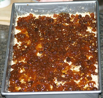 mincemeat squares ready for oven