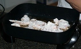 Frying Country Fried Chicken