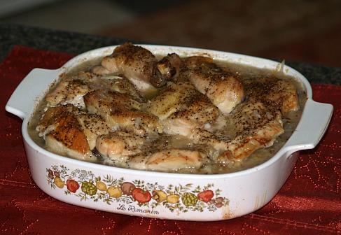 roast polish chicken with sausage and sauerkraut