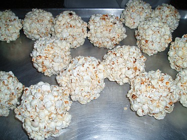 making popcorn balls