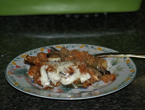 Quinoa (or Bulgur) Eggplant Dish