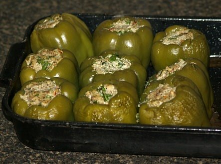 Sausage and Rice Stuffed Peppers