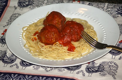 spaghetti and meatballs