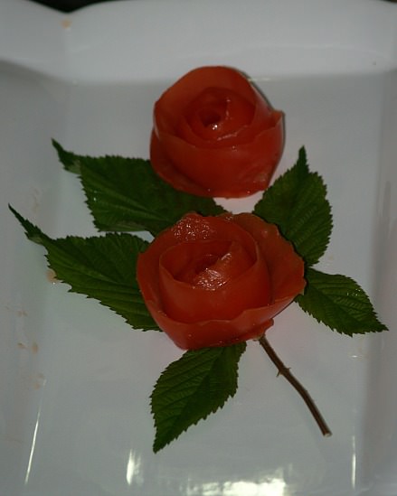 How to Make a Tomato Rose