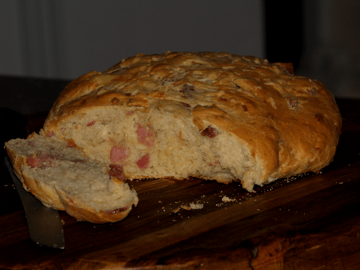 Ham and Cheese Bread Recipe Sliced