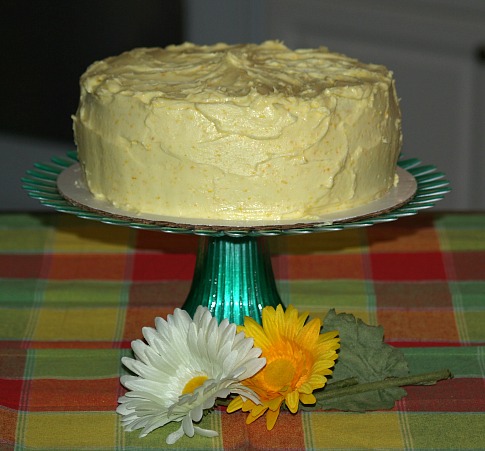 lemon yogurt cake with a citrus frosting