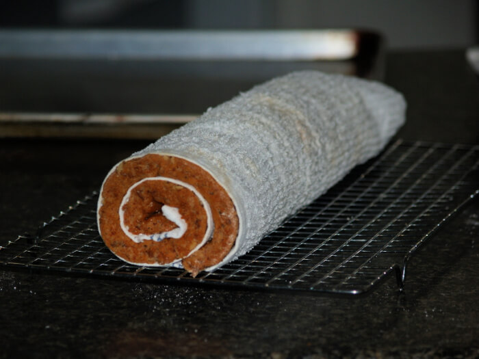 Roll Warm Cake in a Towel